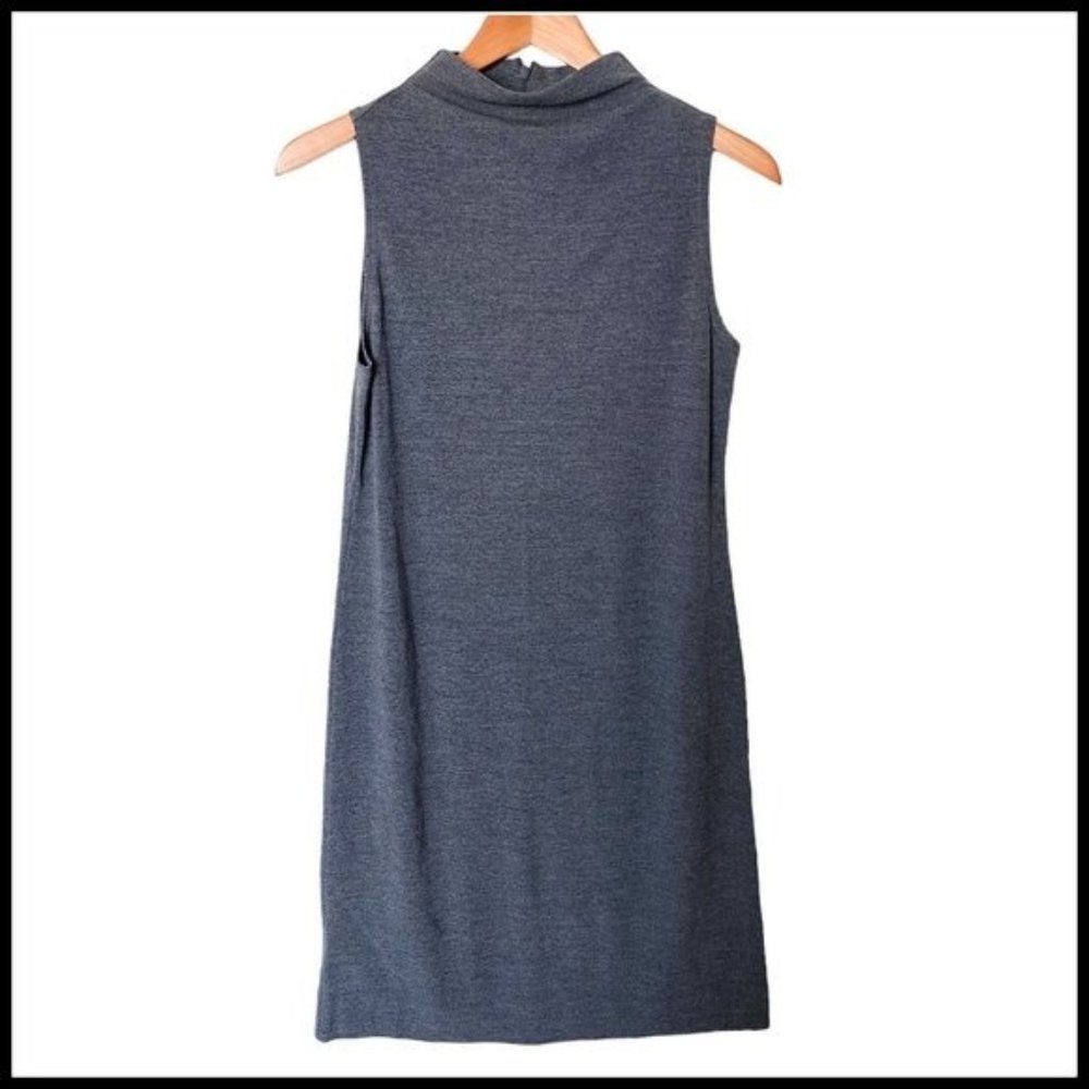 Ann Taylor Loft Sleeveless High‎ Cowl Neck Dress Grey M Medium
